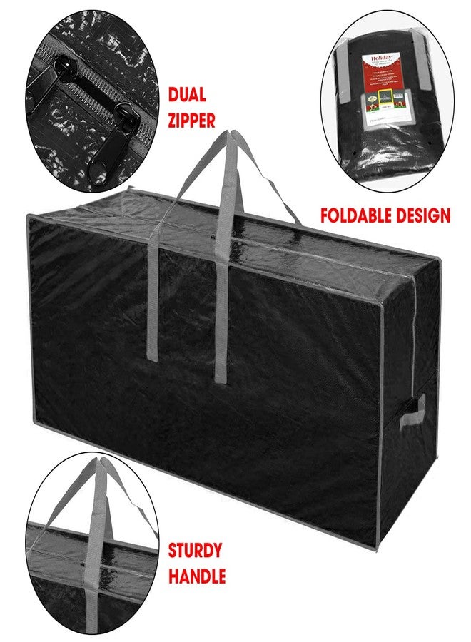 Primode Christmas Tree Storage Bag | Fits Up to 9 Ft. Tall Disassembled Tree I 65"x15"x30" Holiday Tree Storage Case | Protective Zippered Artificial Xmas Tree Bag (9ft, Black) - Image 3